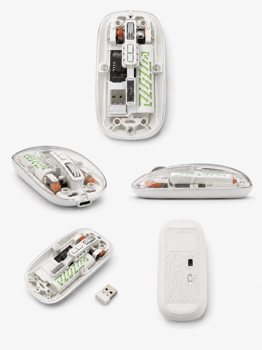 Simsiz shaffof sichqoncha USB va Bluetooth, kovrik sovg‘a