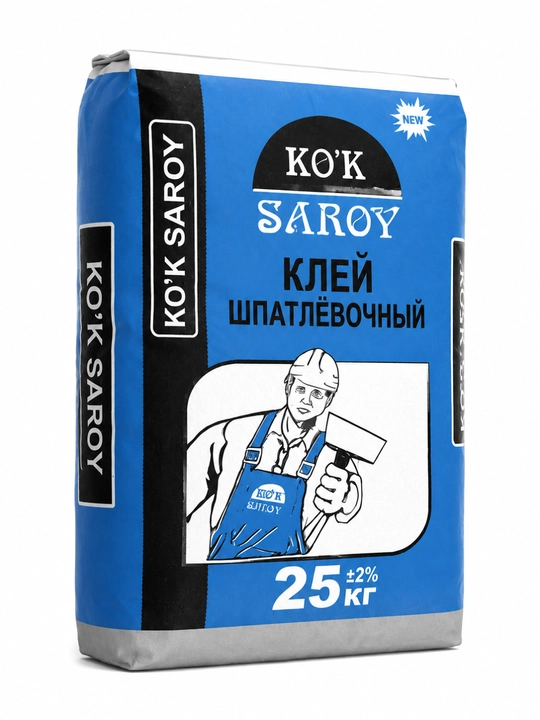 KO'K SAROY Kley Shpatlyochnıy 25 kg – gipsokarton va beton yuzalar uchun - 