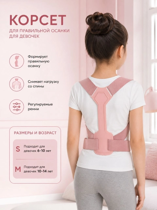 Корректор осанки для детей Be Trendy Kids-X ортопедический корсет от сутулости - 