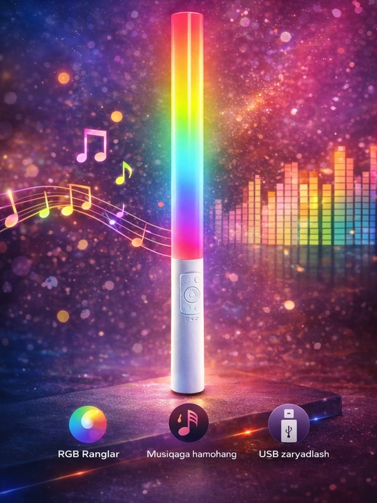 MJ-25 RGB Light Stick – LED лампа с музыкальной синхронизацией, USB