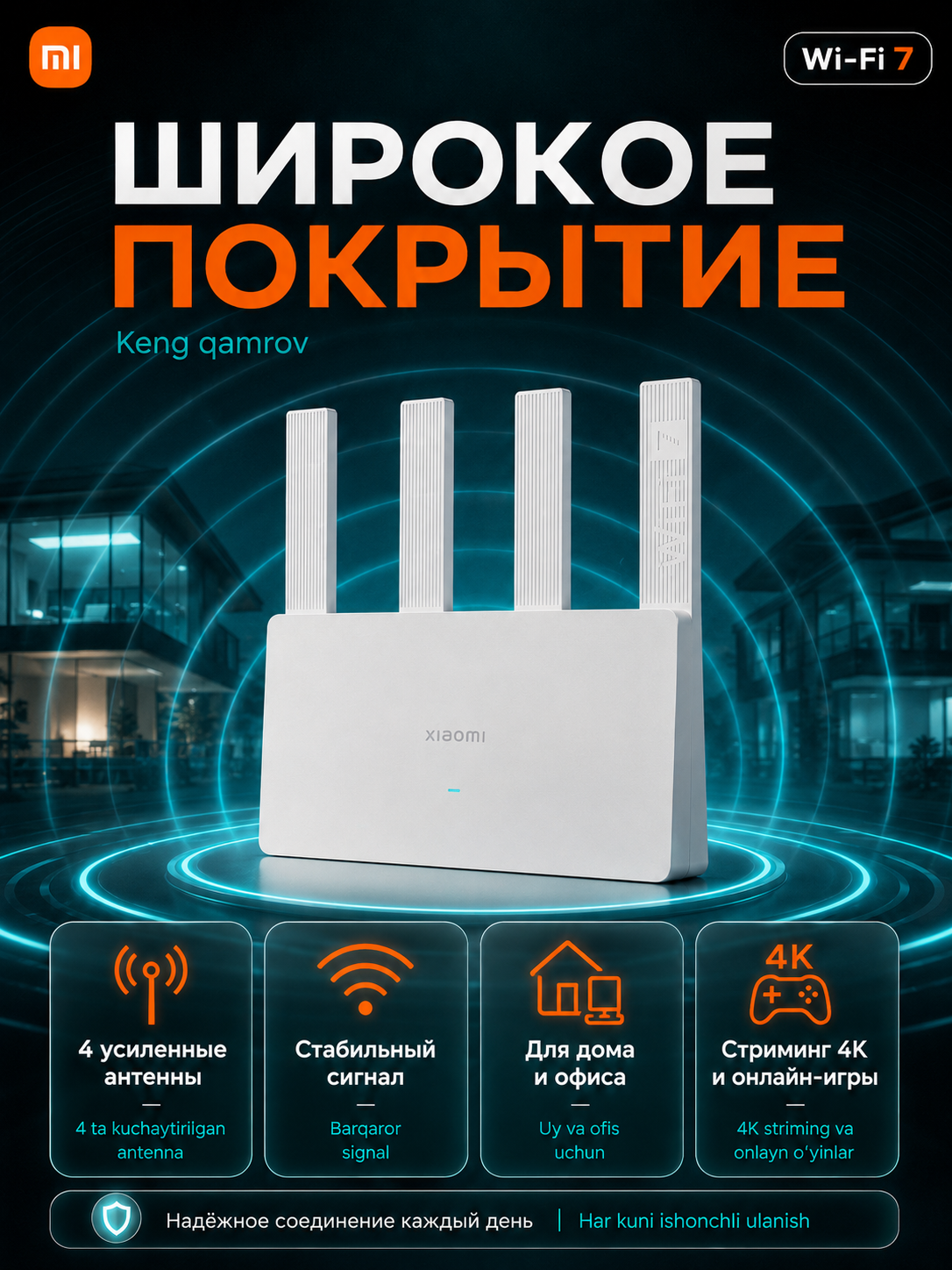 Роутер Xiaomi Wi-Fi 7 BE 3600 / BE3600 PRO, двухдиапазонный
