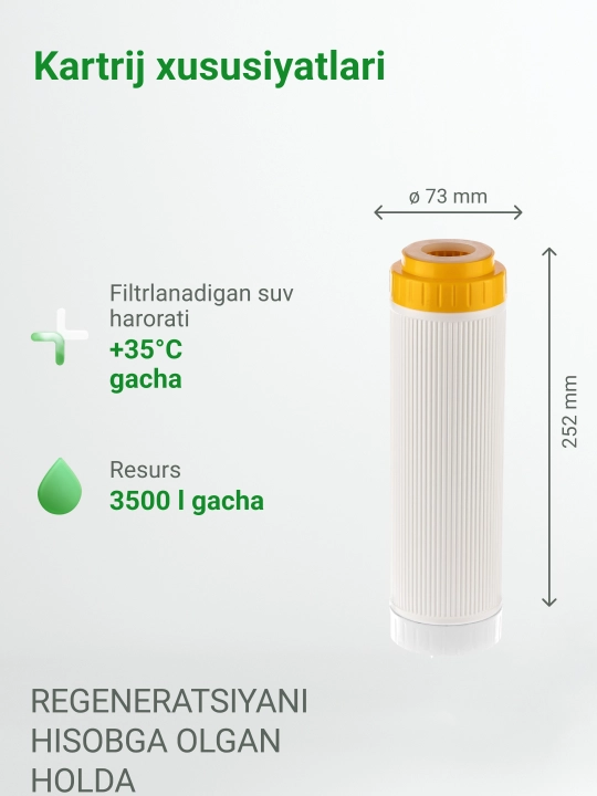 Qattiq suv uchun Geyzer Akvastandart 10SL filtrlari uchun qasmoqdan himoya qiladi