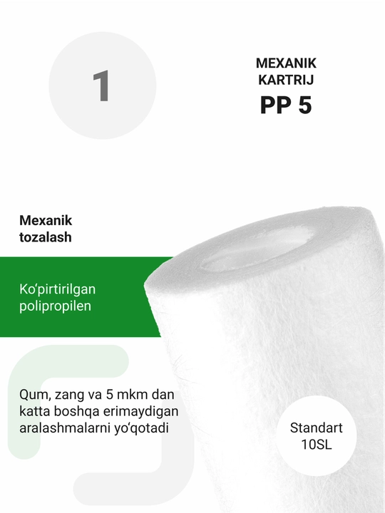 Qattiq suv uchun Geyzer Akvastandart 10SL filtrlari uchun qasmoqdan himoya qiladi
