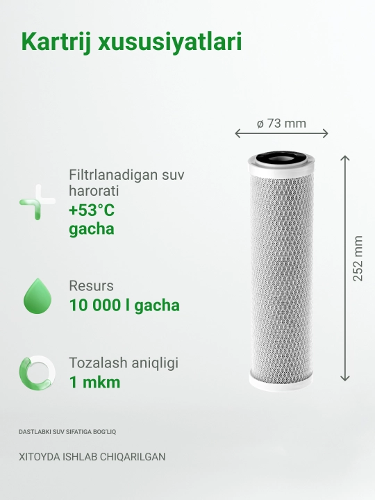 Qattiq suv uchun Geyzer Akvastandart 10SL filtrlari uchun qasmoqdan himoya qiladi