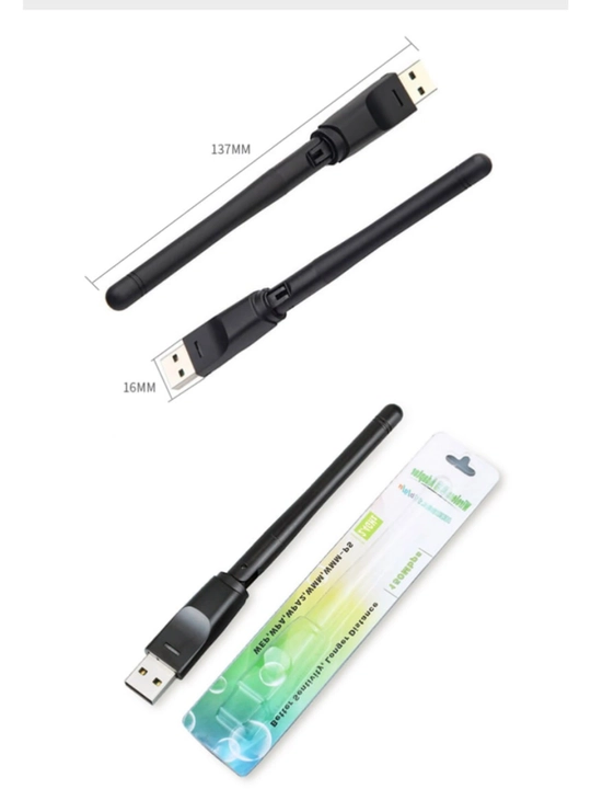 USB Wi-Fi адаптер | 150 Мбит/с | 2.4 ГГц | USB 2.0 Plug & Play