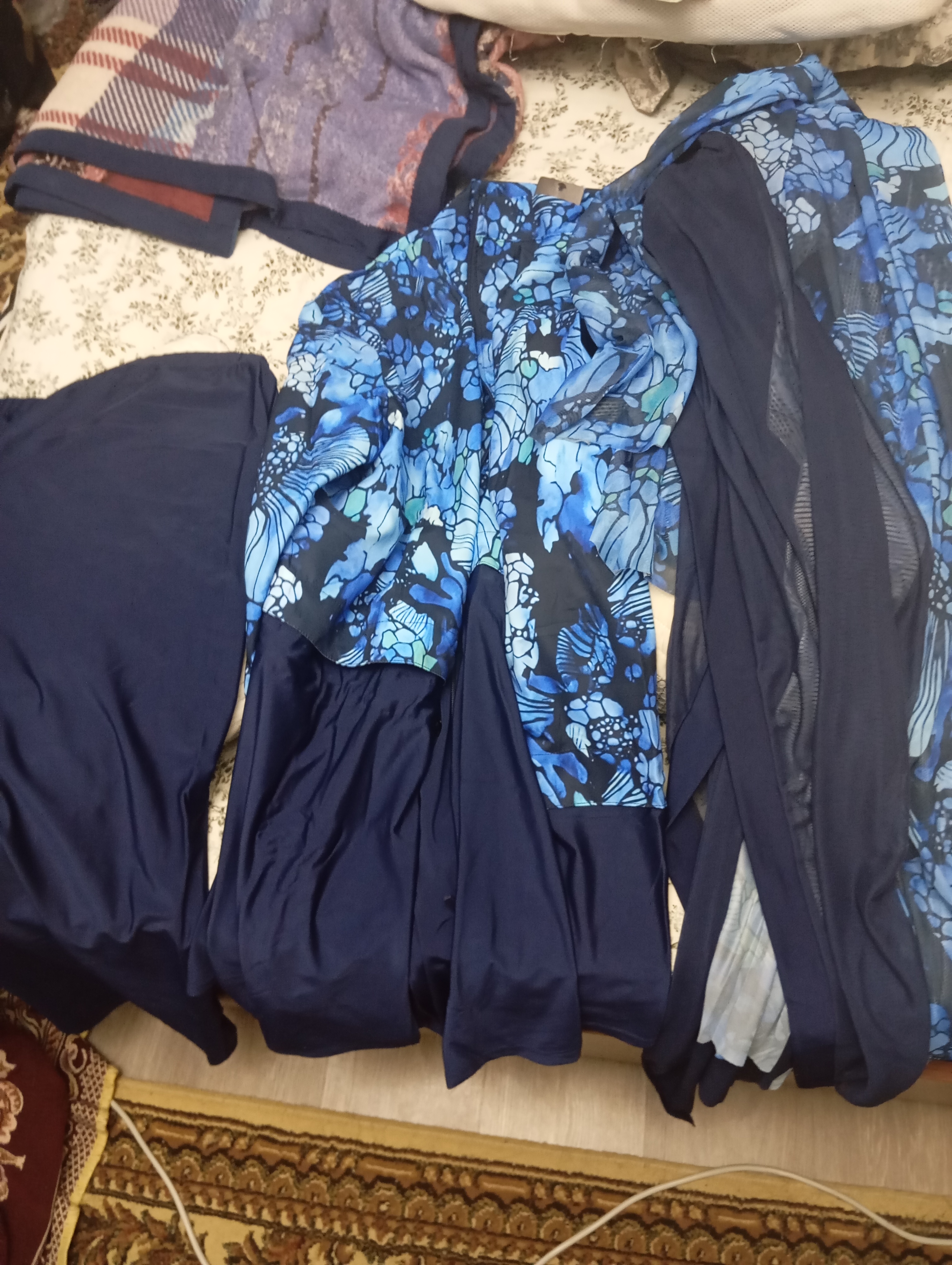 Ayollar uchun, cho'milish kiyimi, yopiq, muslimalar uchun, burkini, katta o‘lchamli