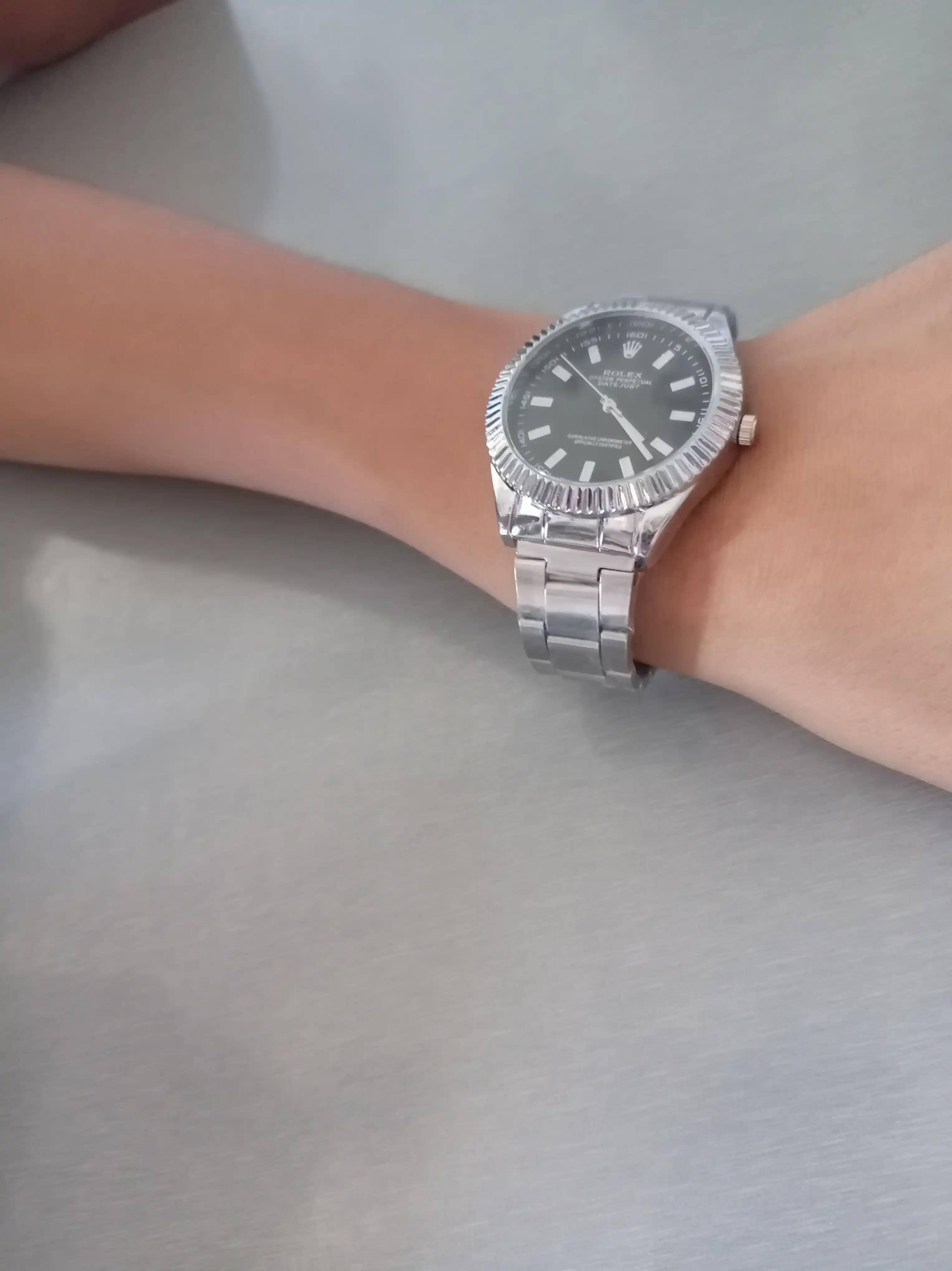 Мужские часы, наручные часы, в классическом стиле, Rolex, кварцевые, с железным ремешком