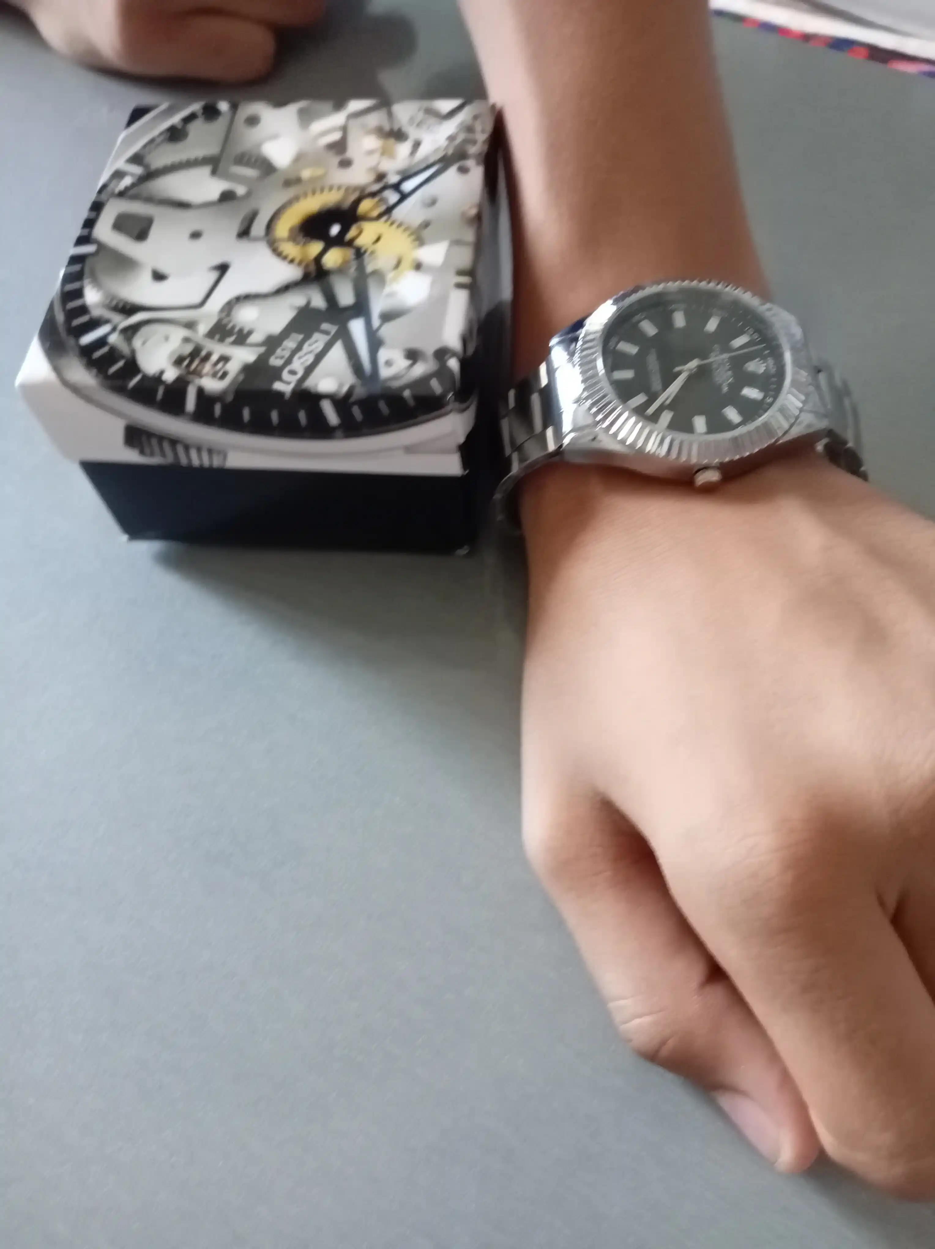 Мужские часы, наручные часы, в классическом стиле, Rolex, кварцевые, с железным ремешком