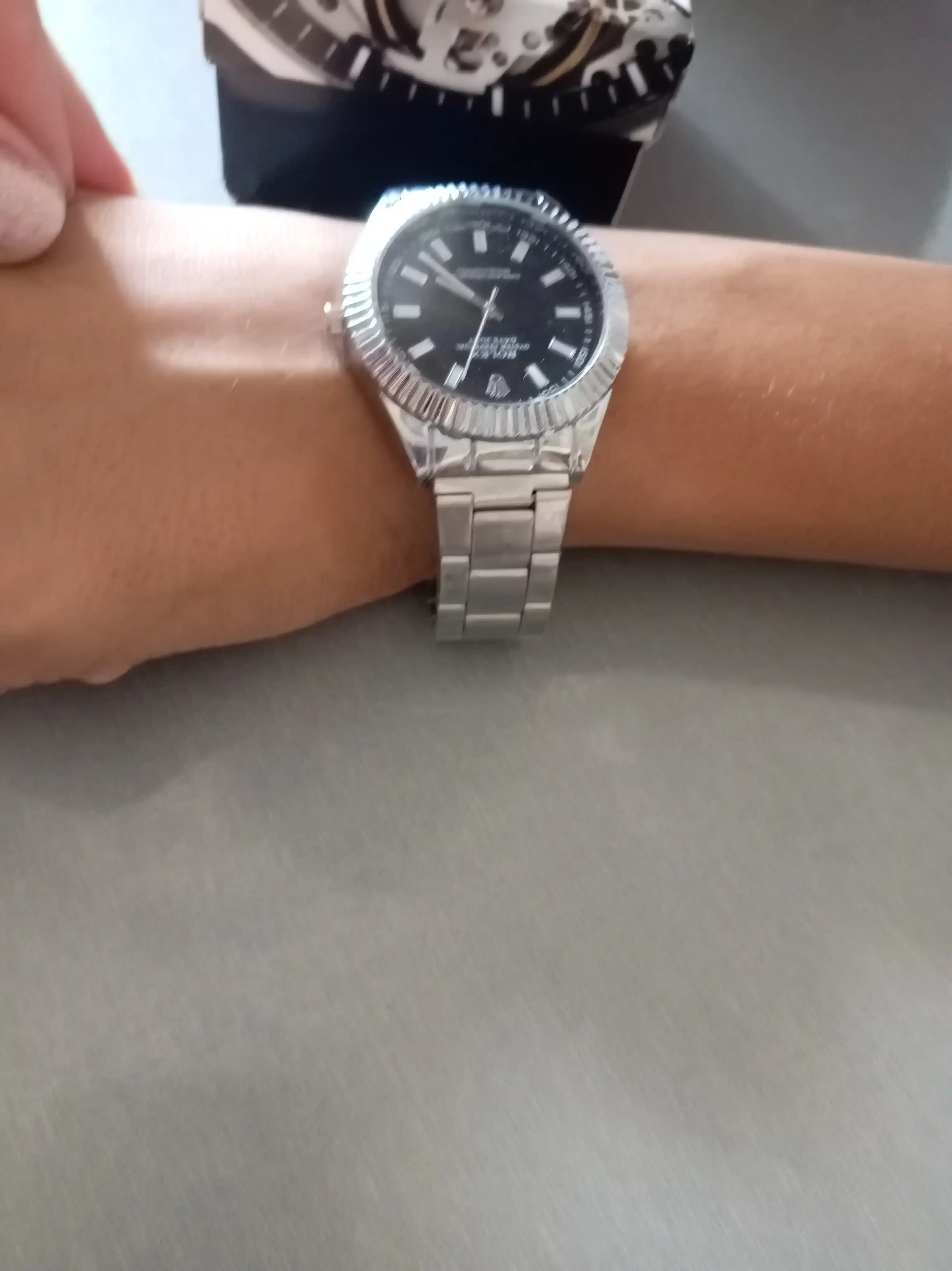 Мужские часы, наручные часы, в классическом стиле, Rolex, кварцевые, с железным ремешком
