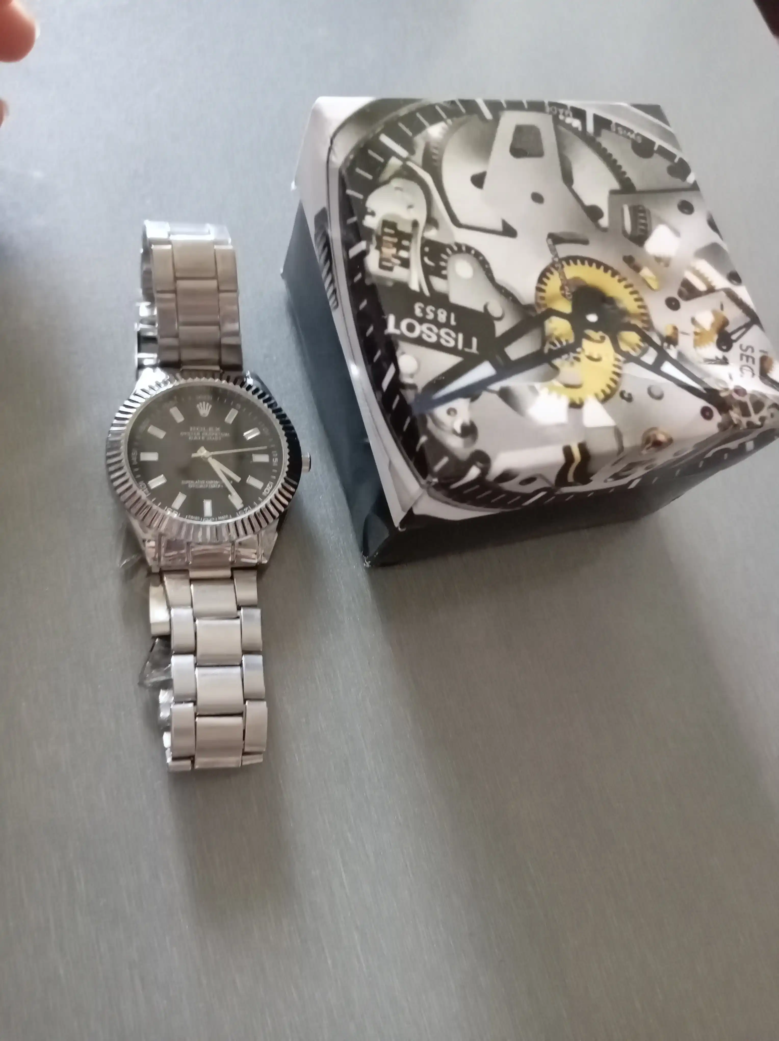 Мужские часы, наручные часы, в классическом стиле, Rolex, кварцевые, с железным ремешком