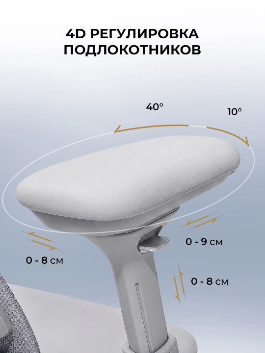 Офисное кресло эргономичное LiberNovo Omni Pro HB / массаж спины / 4D-подлокотник