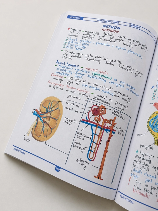 Tibbiyot kitobi, MEDoptimal anatomiya, tibbiyot talabalari uchun darslik, qo‘llanma