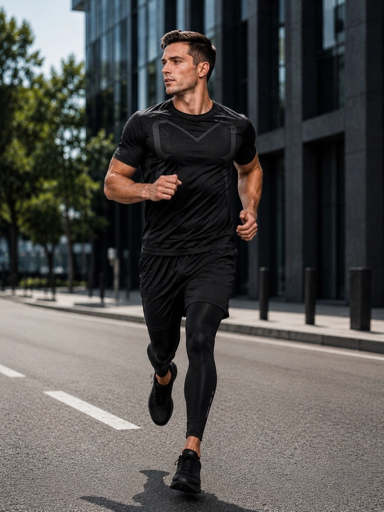 Erkaklar sport kostyumi 5 tasi 1 da, trening fitnes yugurish va sport zali uchun