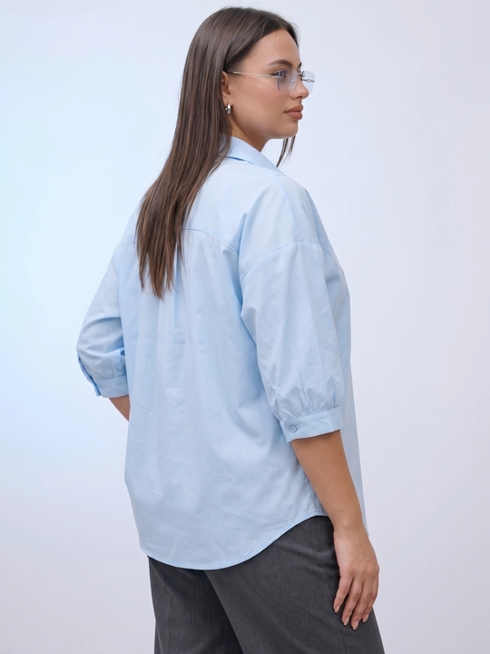 Erkin ayollar ko‘ylagi, yeng 3/4, katta o‘lchamlar XL–5XL — ELLY FASHION