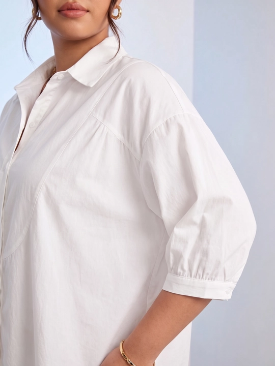 Erkin ayollar ko‘ylagi, yeng 3/4, katta o‘lchamlar XL–5XL — ELLY FASHION