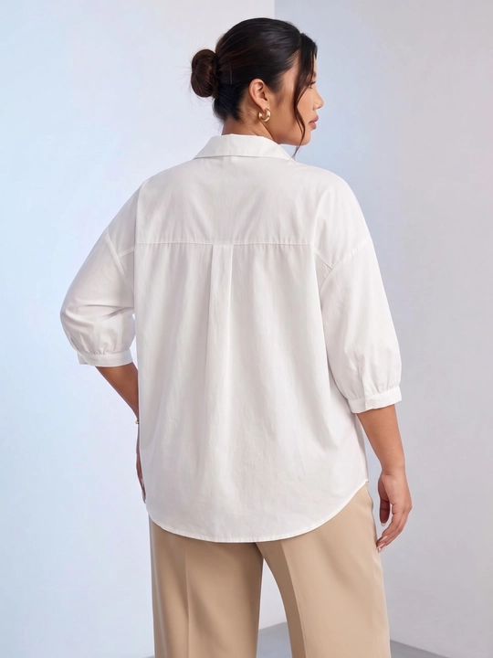 Erkin ayollar ko‘ylagi, yeng 3/4, katta o‘lchamlar XL–5XL — ELLY FASHION