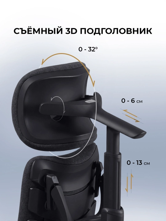 Офисное кресло эргономичное LiberNovo Omni SE / массаж спины / 4D-подлокотник