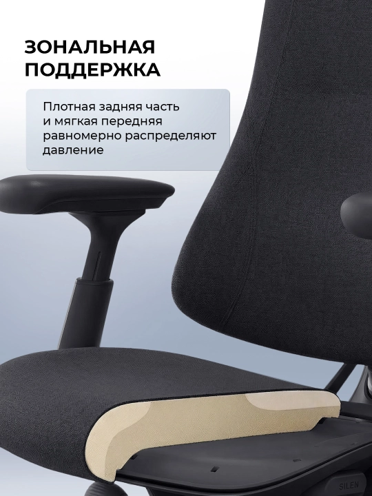 Офисное кресло эргономичное LiberNovo Omni SE / массаж спины / 4D-подлокотник