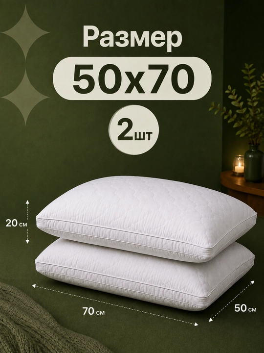 Подушка для сна 50×70 см, мягкая подушка, подушка, подушки, классическая  для спальни