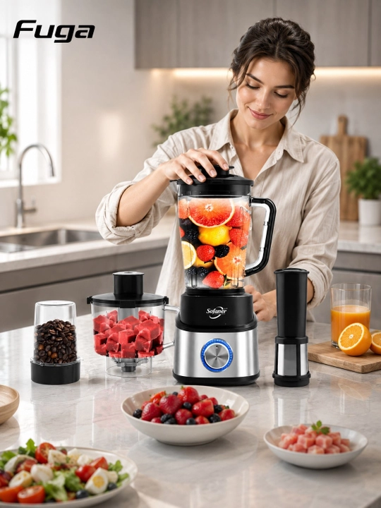 Blender Sofaner SF-008 1600 W, 3 tasi 1 da, maydalagich, kofe maydalagich - 