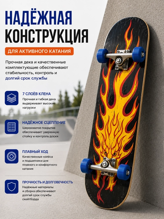 Скейтборд, детский скейтборд, комплект скейтборда, скейтборд с шлемом, скейтборд с защитой