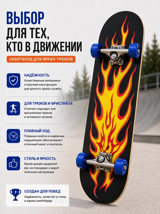 Скейтборд, детский скейтборд, комплект скейтборда, скейтборд с шлемом, скейтборд с защитой
