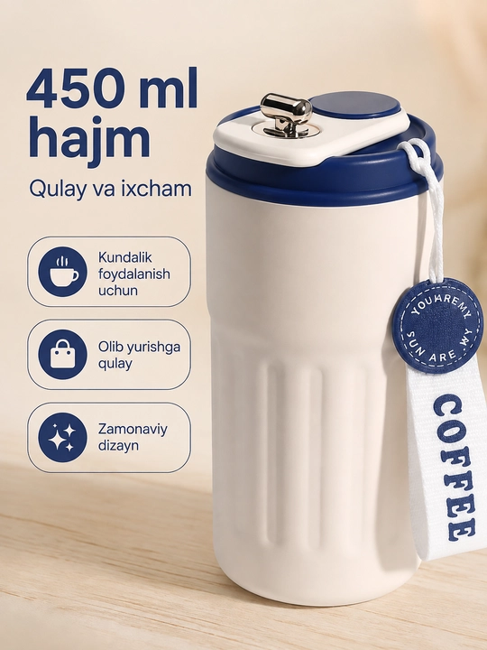 Smart Termokrujka 450 ml — Harorat Indikatori, germetik