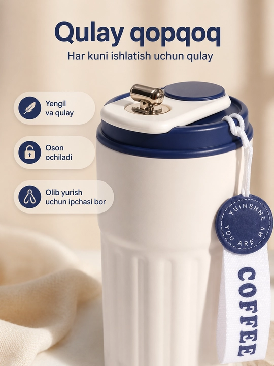 Smart Termokrujka 450 ml — Harorat Indikatori, germetik