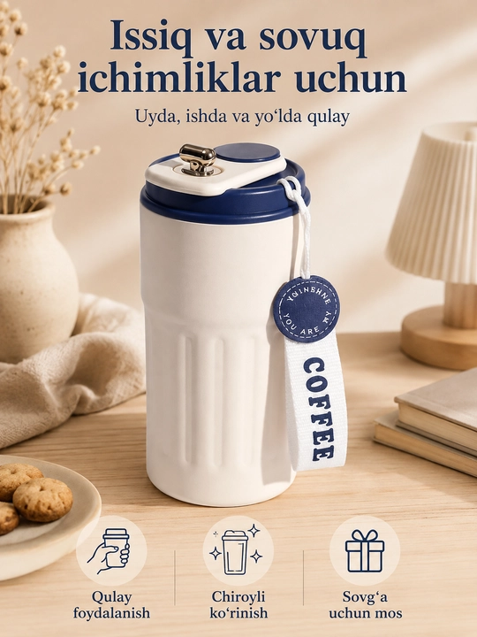 Smart Termokrujka 450 ml — Harorat Indikatori, germetik