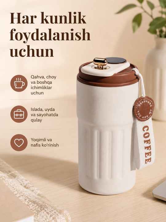 Smart Termokrujka 450 ml — Harorat Indikatori, germetik