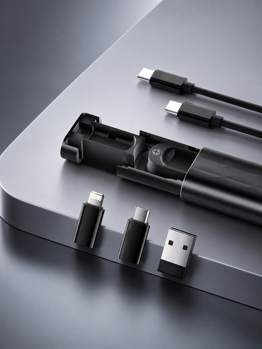 YS-852 7 tasi 1 da kabel va adapterlar to‘plami, 60 Vt tezkor quvvatlash