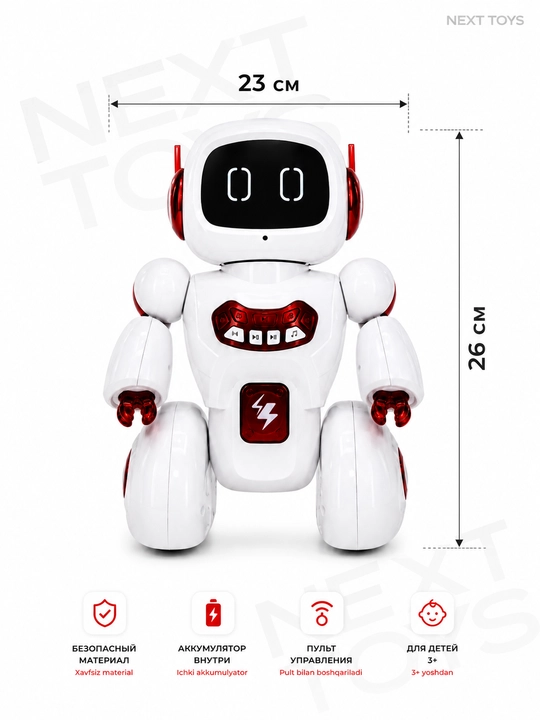 Interaktiv robot o‘yinchoq, bolalar uchun o‘yinchoq, pultli robot, radio boshqaruvli robot