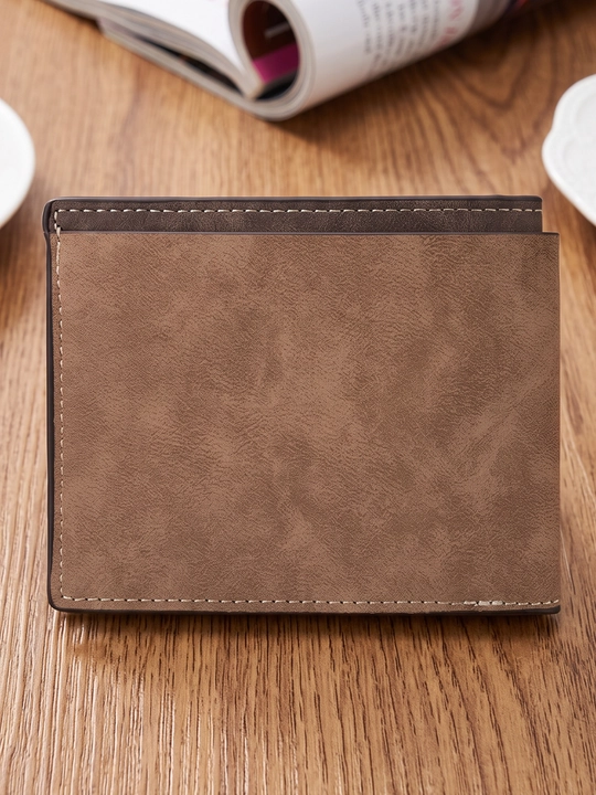 Erkaklar hamyoni, portmone, eko charm, 5 ta karta bo‘limi, 12×10 sm