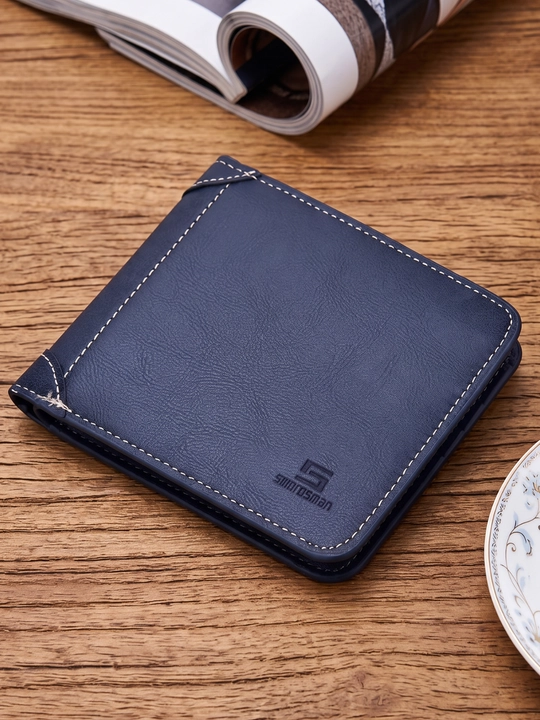 Erkaklar hamyoni, portmone, eko charm, 7 ta karta bo‘limi, 12×10 sm