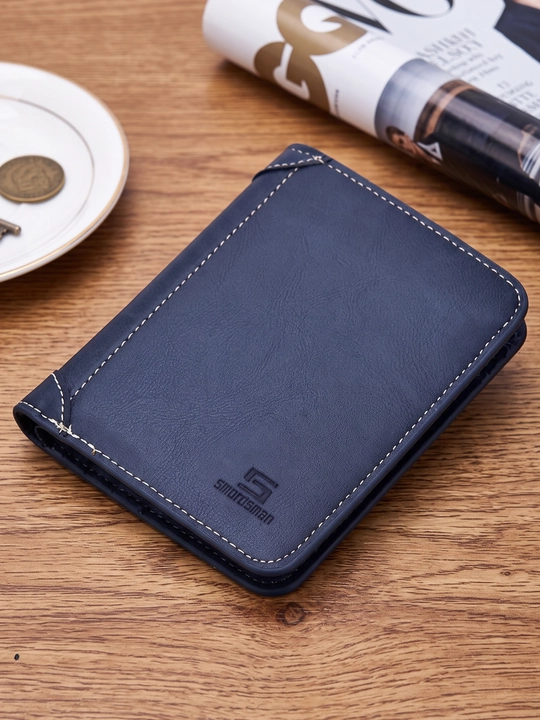 Erkaklar hamyoni, portmone, eko charm, 7 ta karta bo‘limi, 12×10 sm