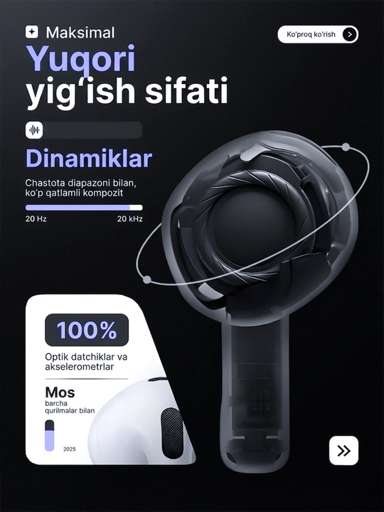 Pods 3 Bluetooth quloqchinlari, ANC simsiz quloqchinlar