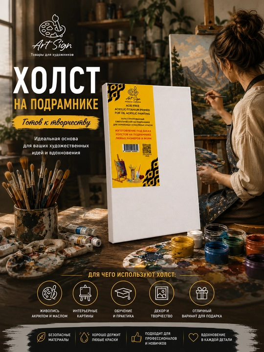 Холст на деревянном подрамнике