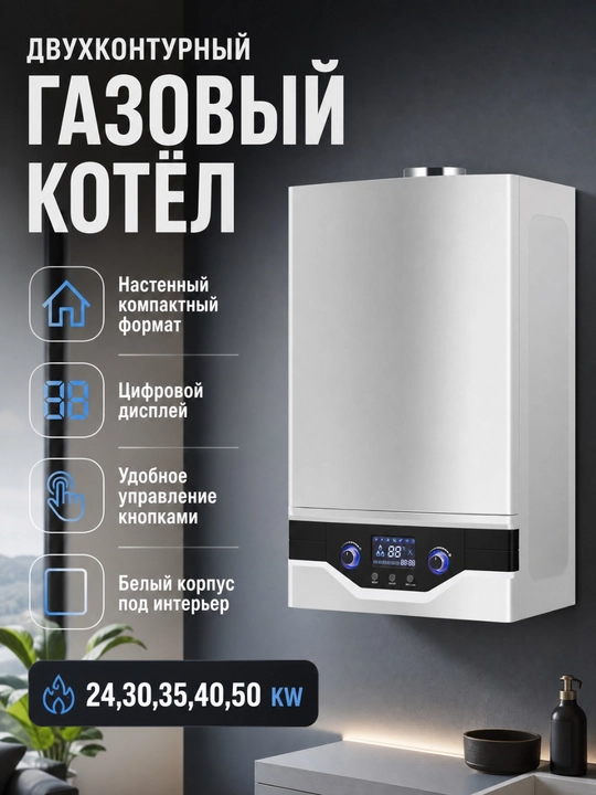 2 konturli gaz qozonlari BARON 24-35 kVt - 