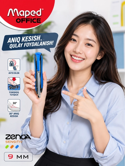 Канцелярский нож Maped Zenoa 9 мм