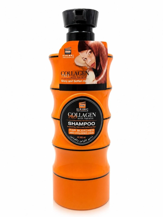 Ayollar uchun keratinli shampun, xushbo'y hidli, COLAGEN PRO, 500 ml