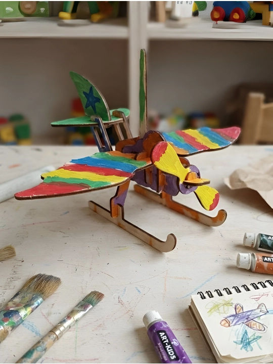 Yog‘ochdan 3D konstruktor. Batman biplane