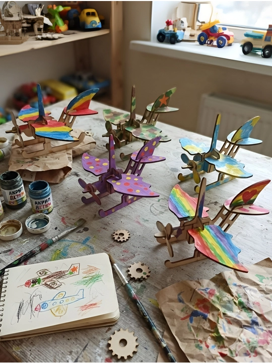 Yog‘ochdan 3D konstruktor. Batman biplane