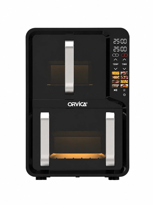 Аэрогриль ORVICA ORM-8850, сенсорное управление, 12 л, 2800 Вт, черный