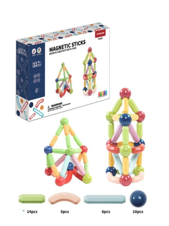 Magnetic Sticks magnit konstruktori, 32 ta detal - 