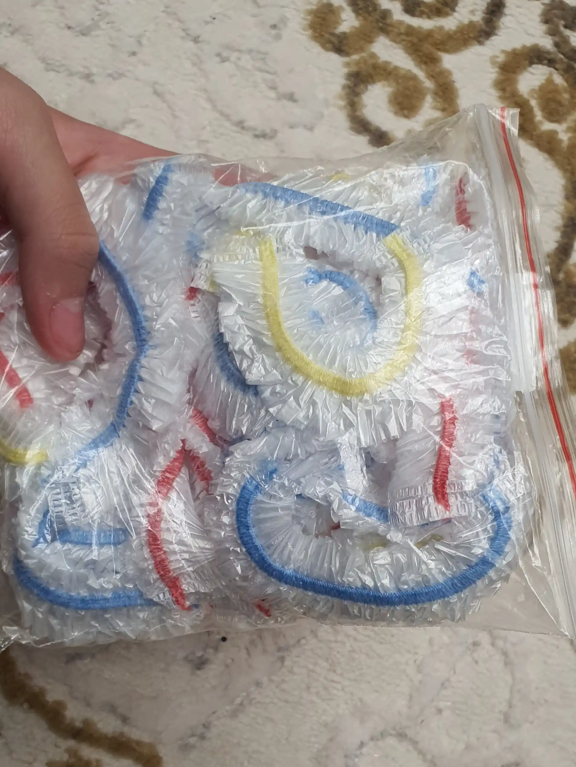 Многоразовые стрейч пакеты бахилы на резинке от обветривания продуктов