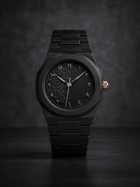 Aura Shadow Black - erkaklar soati, minimalizm uslubida