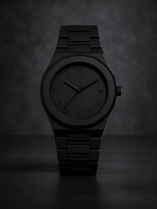 Aura Shadow Black - erkaklar soati, minimalizm uslubida