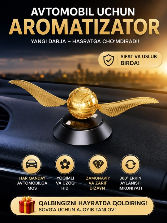 Avto aromatizator, avto asvejitel, o`yinchoqli aroma diffuzor, naayladigan tarpeda uchun - 