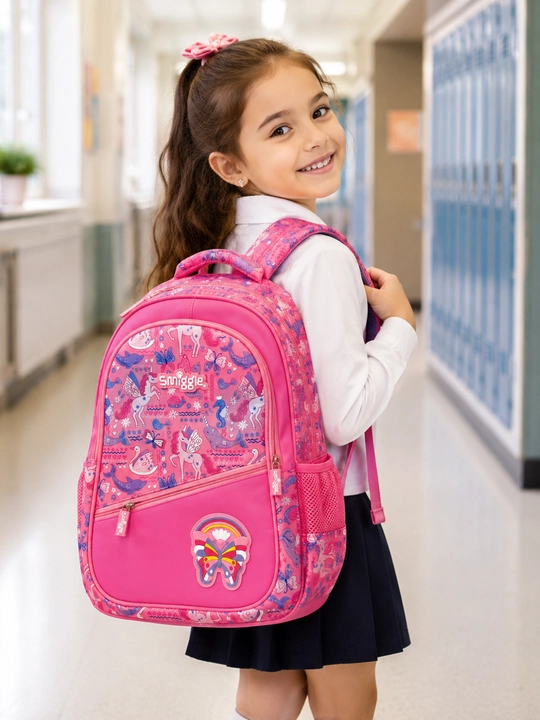Smiggle maktab ryukzagi, ortopedik, qalamdonli, qizlar uchun, 1–4,-5-6-sinflar uchun