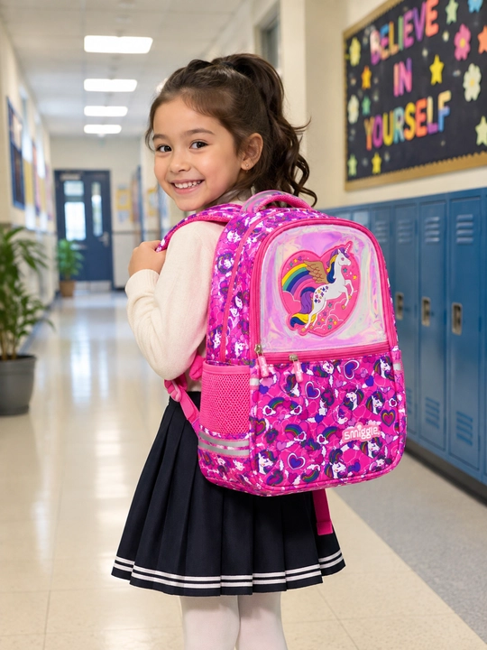 Smiggle maktab ryukzagi, ortopedik, qalamdonli, qizlar uchun, 1–4,-5-6-sinflar uchun